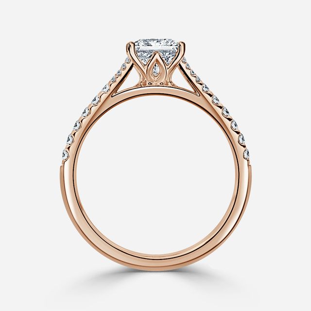 Jillian Rose Gold Six Prong Split Shank Engagement Ring
