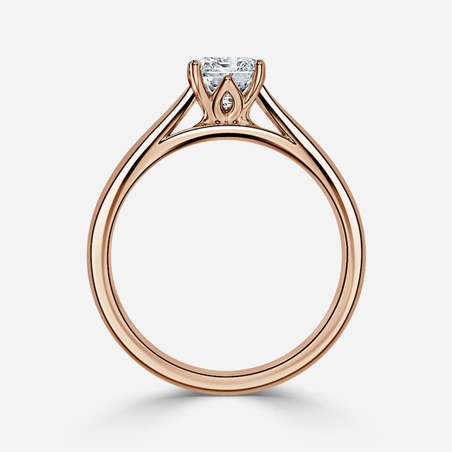 Jillian Rose Gold Six Prong Split Shank Solitaire Engagement Ring