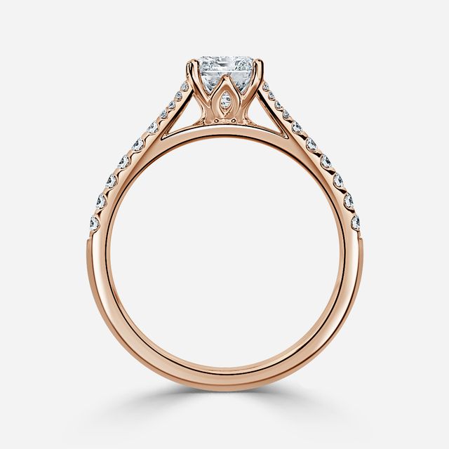 Jillian Rose Gold Six Prong Split Shank Engagement Ring