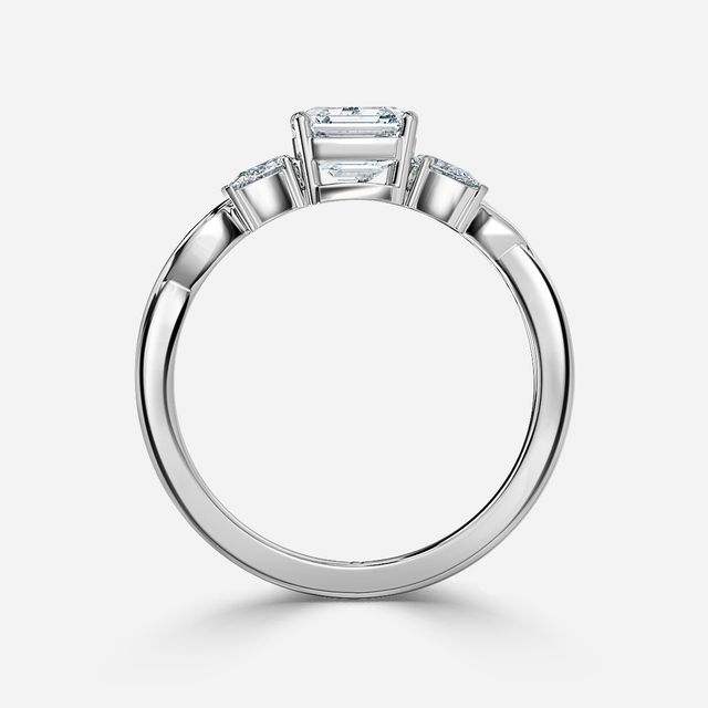 Velaria White Gold Pear Diamond Celtic Engagement Ring