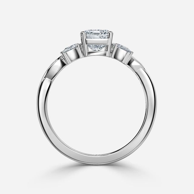 Velaria White Gold Pear Diamond Celtic Engagement Ring