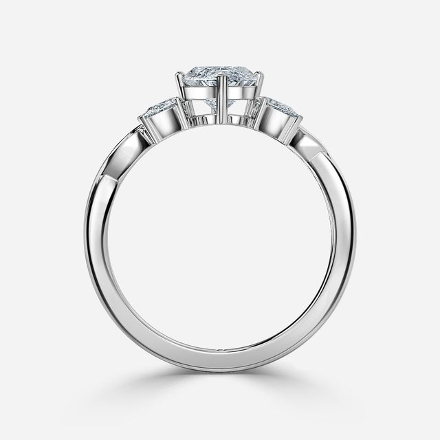 Velaria White Gold Pear Diamond Celtic Engagement Ring