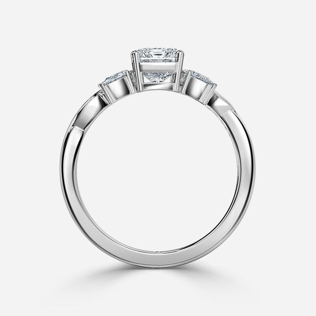 Velaria Platinum Pear Diamond Celtic Engagement Ring