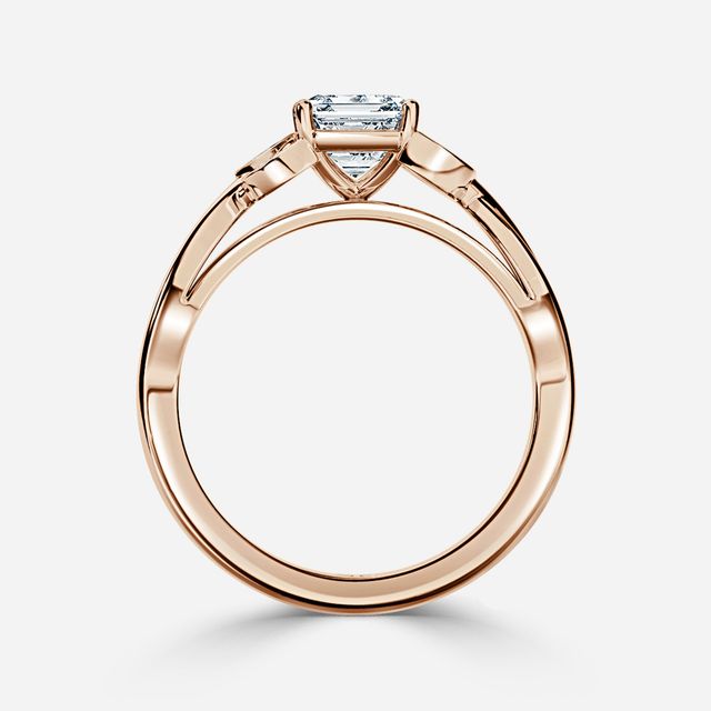 Mo Bandia Rose Gold Unique Engagement Ring