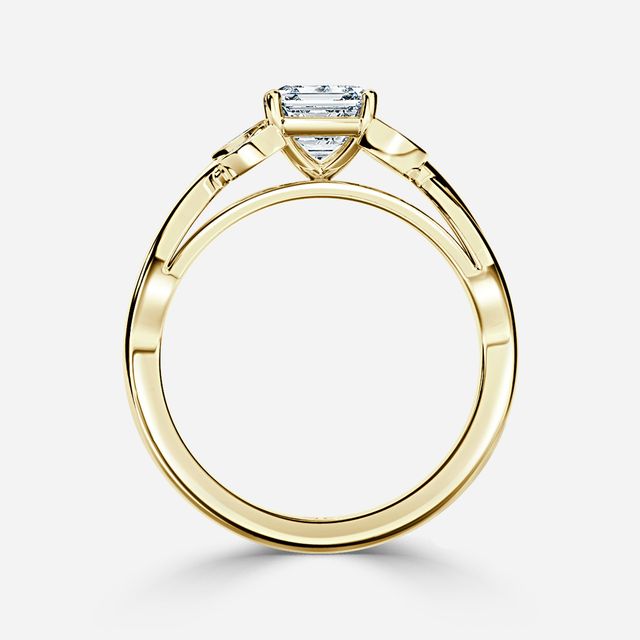 Mo Bandia Yellow Gold Unique Engagement Ring