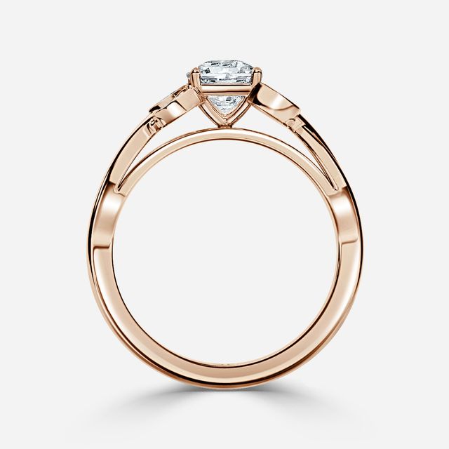 Mo Bandia Rose Gold Unique Engagement Ring