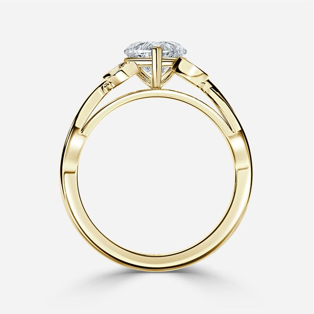 Mo Bandia Yellow Gold Unique Engagement Ring