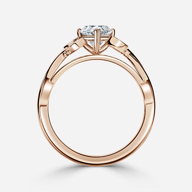 Mo Bandia Rose Gold Unique Engagement Ring