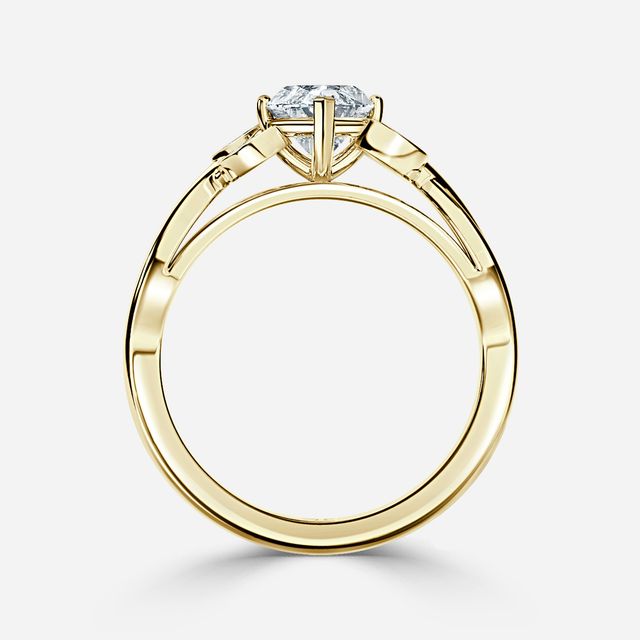 Mo Bandia Yellow Gold Unique Engagement Ring