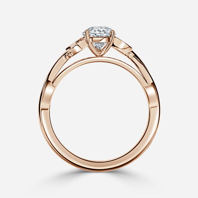 Mo Bandia Rose Gold Unique Engagement Ring