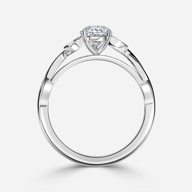 Mo Bandia Platinum Unique Engagement Ring