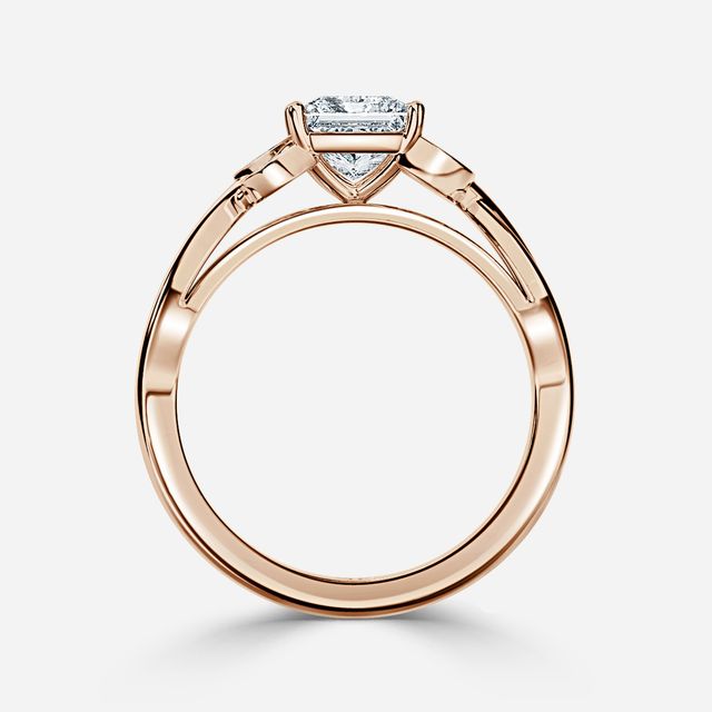 Mo Bandia Rose Gold Unique Engagement Ring