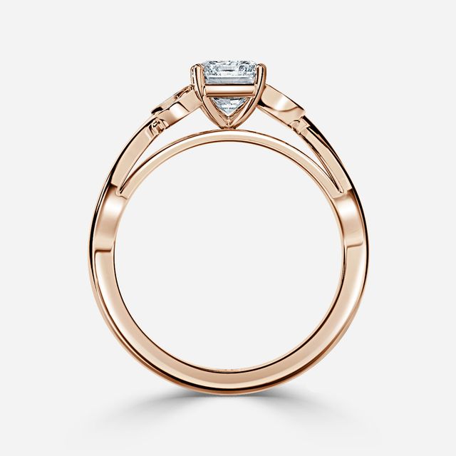 Mo Bandia Rose Gold Unique Engagement Ring