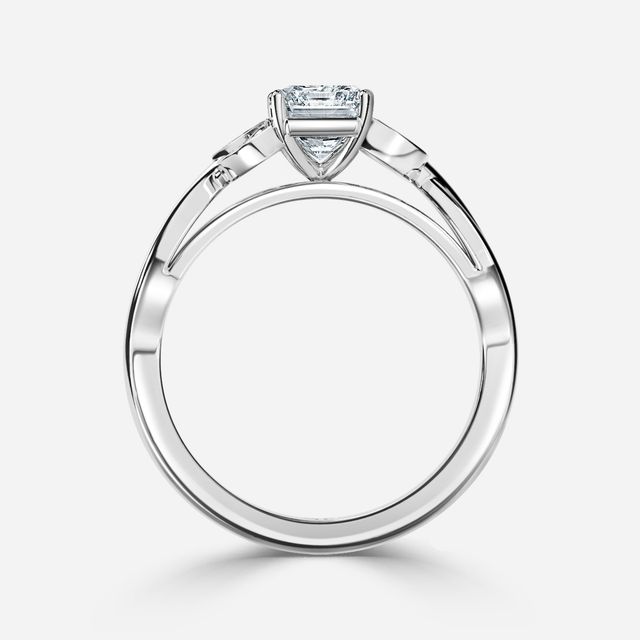 Mo Bandia Platinum Unique Engagement Ring