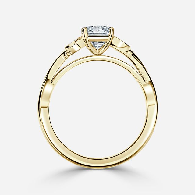 Mo Bandia Yellow Gold Unique Engagement Ring