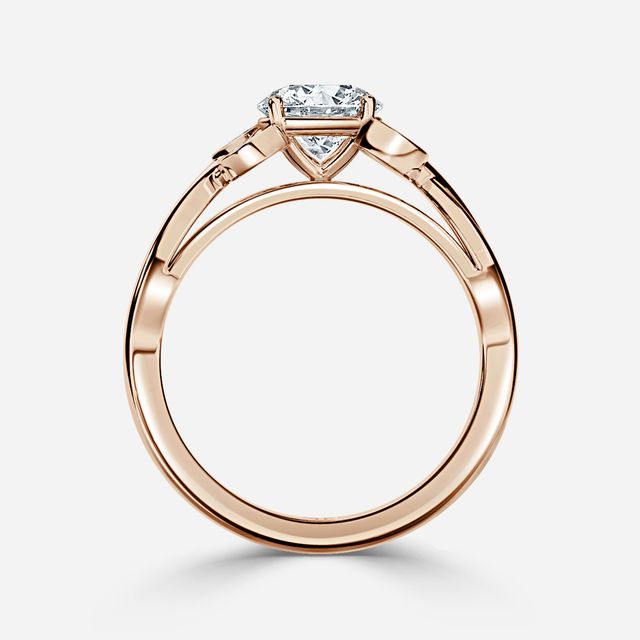 Mo Bandia Rose Gold Unique Engagement Ring