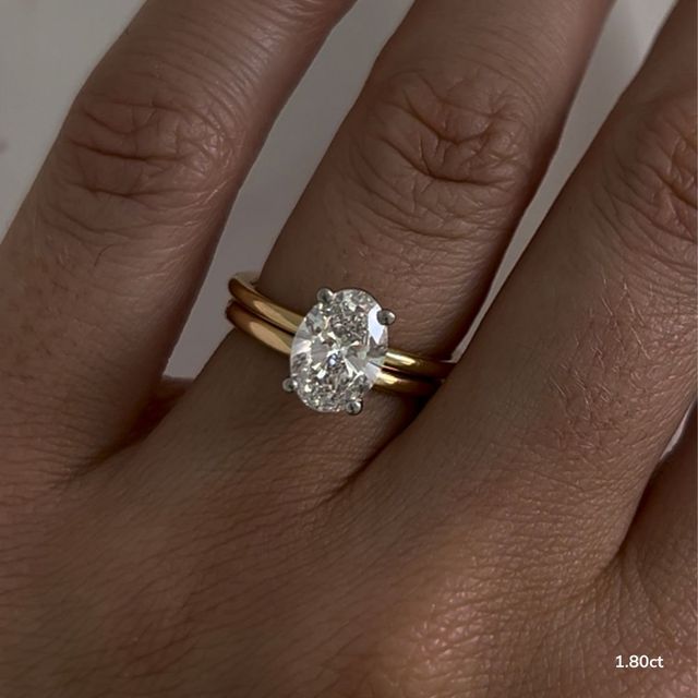 Chelsea Two Tone Yellow Gold Solitaire Engagement Ring