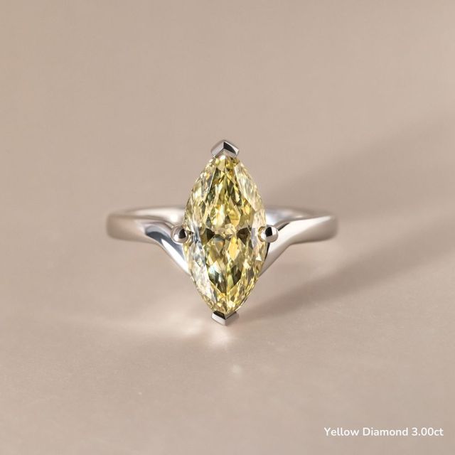 Ferre V Shaped Pear White Gold Modern Engagement Ring