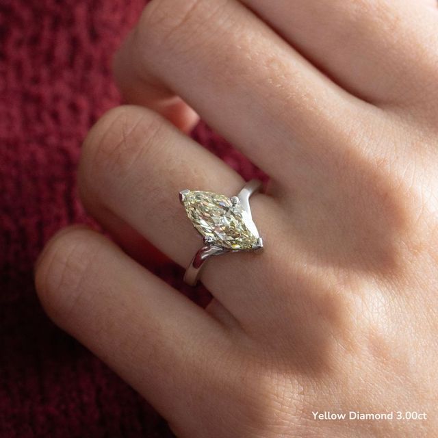 Ferre V Shaped Pear White Gold Modern Engagement Ring