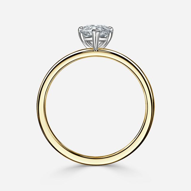 Chelsea Yellow Gold Two Tone Solitaire Engagement Ring