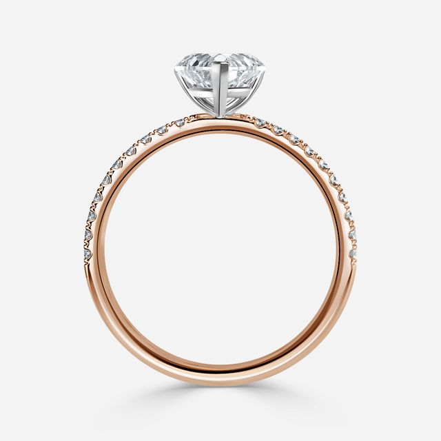 Jessica Rose Gold Two Tone Pavé Engagement Ring