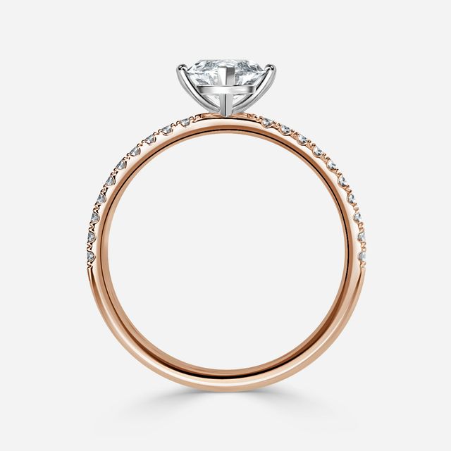 Jessica Rose Gold Two Tone Pavé Engagement Ring