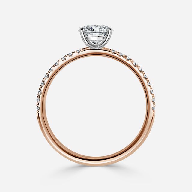 Jessica Rose Gold Two Tone Pavé Engagement Ring