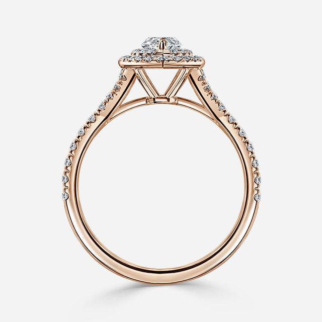 Olympia Rose Gold Halo Engagement Ring