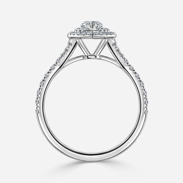 Olympia White Gold Halo Engagement Ring