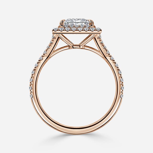 Olympia Rose Gold Halo Engagement Ring