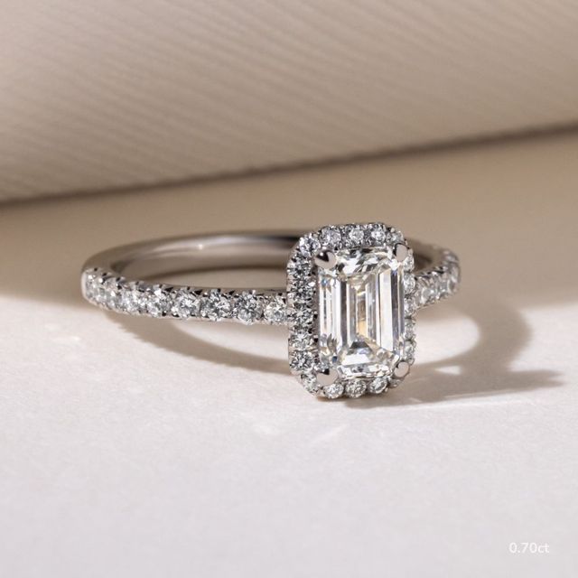 Maya White Gold Halo Engagement Ring