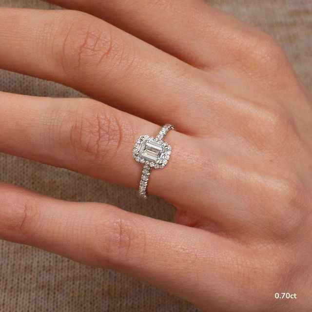 Maya White Gold Halo Engagement Ring