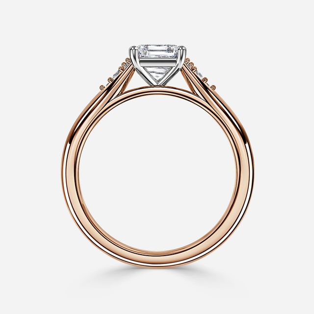 Francis Rose Gold Two Tone Trilogy Engagement Ring