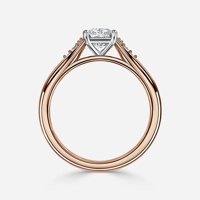 Francis Rose Gold Two Tone Trilogy Engagement Ring
