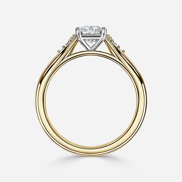 Francis Yellow Gold Two Tone Trilogy Engagement Ring