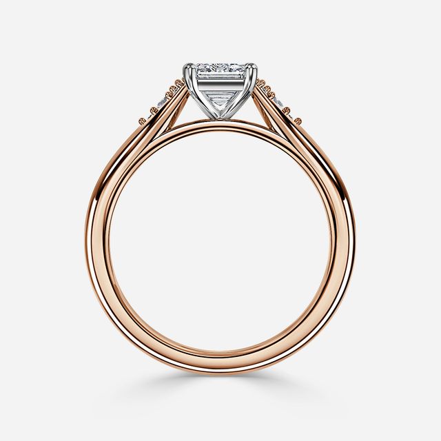Francis Rose Gold Two Tone Trilogy Engagement Ring