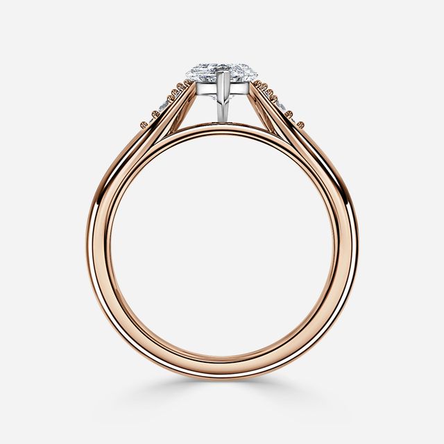 Francis Rose Gold Two Tone Trilogy Engagement Ring