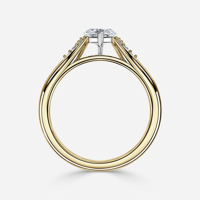 Francis Yellow Gold Two Tone Trilogy Engagement Ring