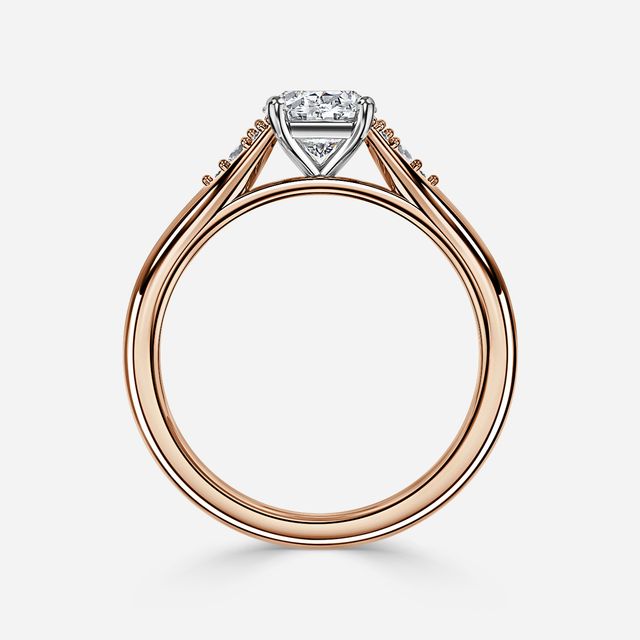 Francis Rose Gold Two Tone Trilogy Engagement Ring