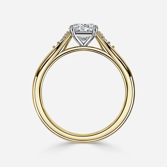 Francis Yellow Gold Two Tone Trilogy Engagement Ring