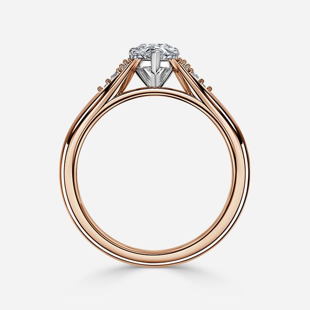 Francis Rose Gold Two Tone Trilogy Engagement Ring