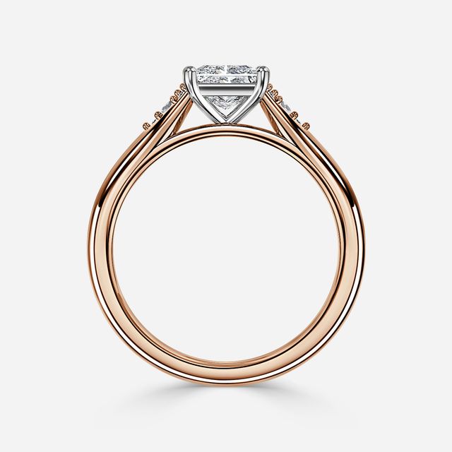 Francis Rose Gold Two Tone Trilogy Engagement Ring