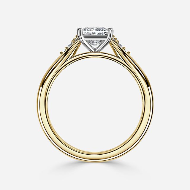 Francis Yellow Gold Two Tone Trilogy Engagement Ring