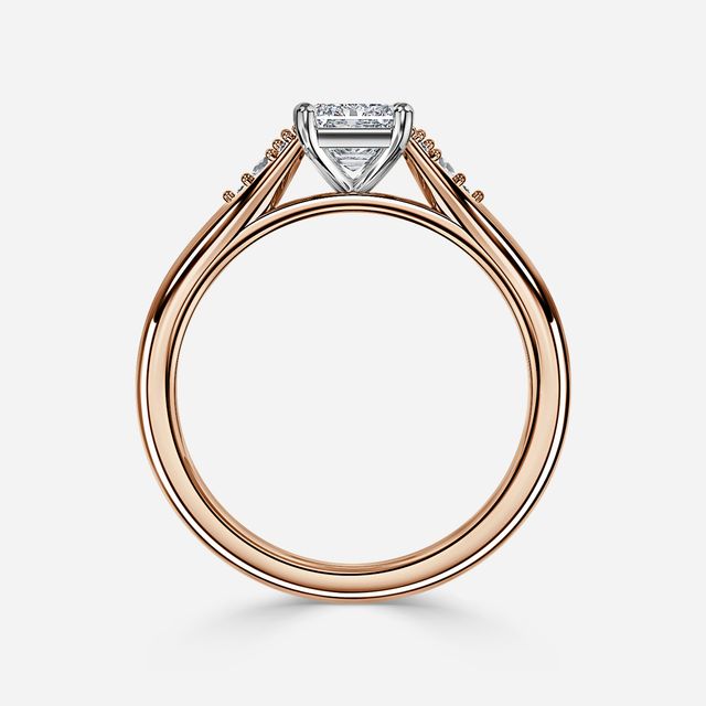 Francis Rose Gold Two Tone Trilogy Engagement Ring