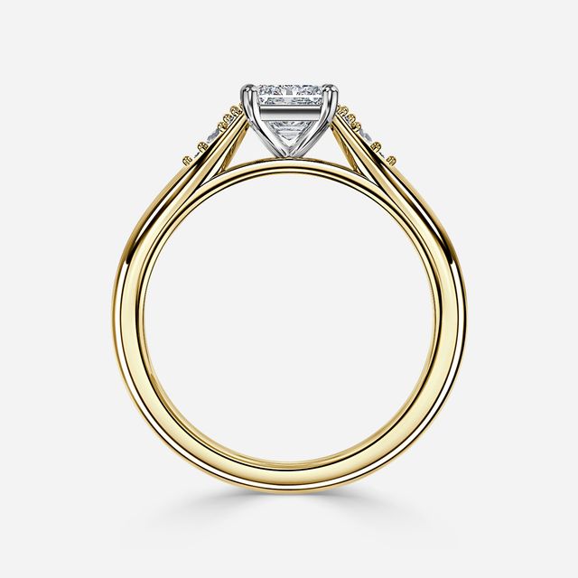 Francis Yellow Gold Two Tone Trilogy Engagement Ring