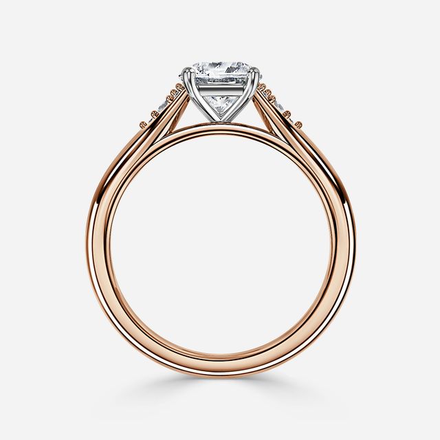 Francis Rose Gold Two Tone Trilogy Engagement Ring