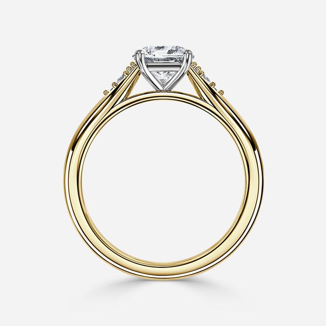 Francis Yellow Gold Two Tone Trilogy Engagement Ring