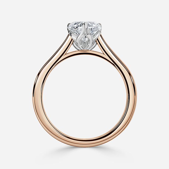 Aerin Rose Gold Two Tone Solitaire Engagement Ring