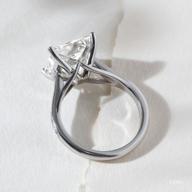 Olina Pave Platinum Engagement Ring