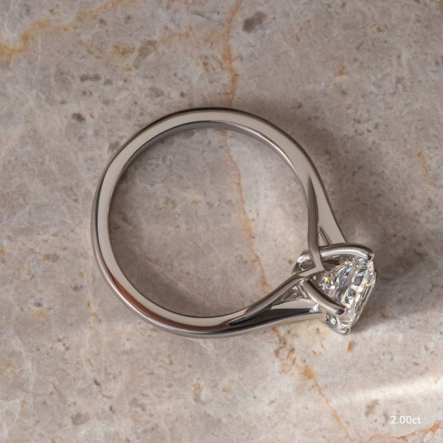 Olina Platinum Solitaire Engagement Ring